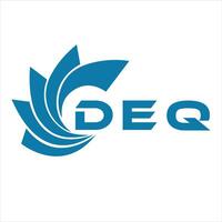 DEQ letter design. DEQ letter technology logo design on white background. vector