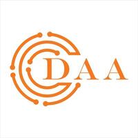 DDA letter design. DDA letter technology logo design on a white background. vector