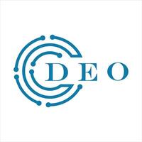DEO letter design. DEO letter technology logo design on white background. vector