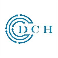 dch letra diseño. dch letra tecnología logo diseño en blanco antecedentes. vector