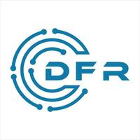 DFR letter design. DFR letter technology logo design on a white background. vector