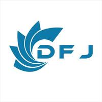 DFJ letter design. DFJ letter technology logo design on a white background. vector