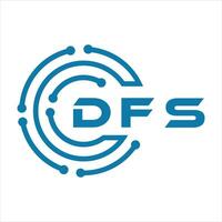 dfs letra diseño. dfs letra tecnología logo diseño en un blanco antecedentes. vector