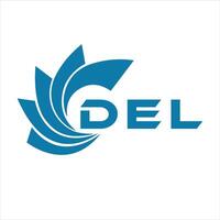 DEL letter design. DEL letter technology logo design on white background. vector