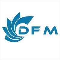 DFM letter design. DFM letter technology logo design on a white background. vector