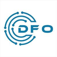 DFO letter design. DFO letter technology logo design on a white background. vector