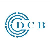 dcb letra diseño. dcb letra tecnología logo diseño en blanco antecedentes. vector