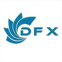 DFX letter design. DFX letter technology logo design on a white background. vector