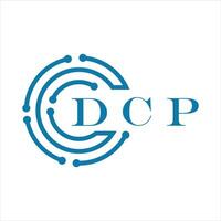 dcp letra diseño. dcp letra tecnología logo diseño en blanco antecedentes. vector