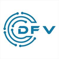 DFV letter design. DFV letter technology logo design on a white background. vector