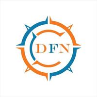 DFN letter design. DFN letter technology logo design on a white background. vector