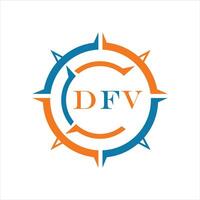 DFV letter design. DFV letter technology logo design on a white background. vector