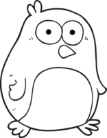 black and white cartoon penguin png