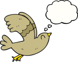 thought bubble cartoon bird png