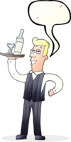 speech bubble cartoon waiter png