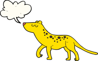 discurso bolha desenho animado leopardo png