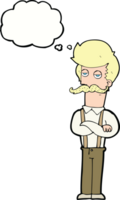 cartoon man with mustache with speech bubble png