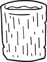 noir et blanc dessin animé en bois tasse avec l'eau png