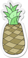 sticker of a cartoon pineapple png