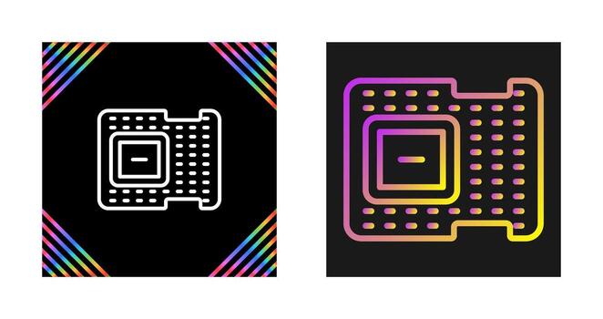 icono de vector de procesador
