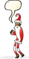 cartone animato Santa Claus con discorso bolla png