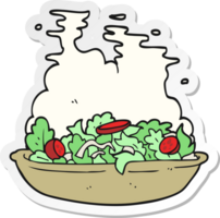 sticker of a cartoon salad png