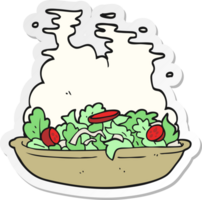 etichetta di un' cartone animato insalata png