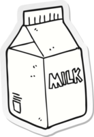 pegatina de un cartón de leche de dibujos animados png