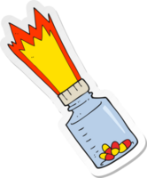 sticker of a cartoon jar of pills png