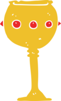 flat color illustration of a cartoon goblet png