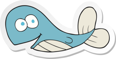 autocollant d'une baleine de dessin animé png