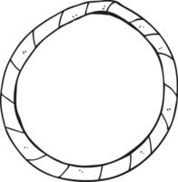 svart och vit tecknad serie hula ring png