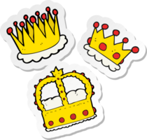 sticker of a cartoon crowns png