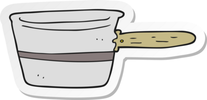 sticker of a cartoon saucepan png