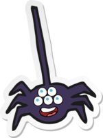 sticker of a cartoon halloween spider png