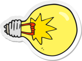 sticker of a cartoon light bulb png