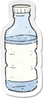 retro noodlijdende sticker van een cartoon waterfles png