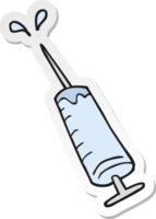 klistermärke av en tecknad serie medicinsk nål png