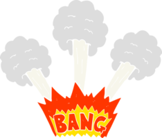 flat color illustration of a cartoon explosion png