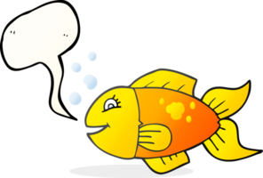 pratbubbla tecknad fisk png