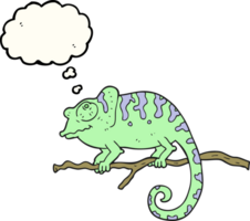 pensée bulle dessin animé caméléon png