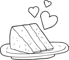 black and white cartoon lovely cake png