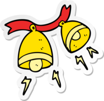 sticker of a cartoon jingle bells png