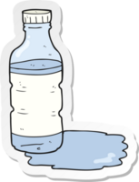 adesivo de uma garrafa de água de desenho animado png