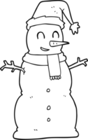 boneco de neve preto e branco dos desenhos animados png