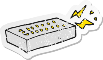 retrò afflitto etichetta di un' cartone animato a distanza controllo png