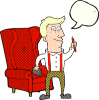 comic book speech bubble cartoon man with notebook and pen png