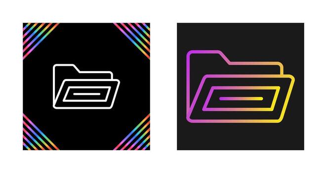 abierto archivo carpeta vector icono