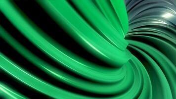 animato cerchio forma composto a partire dal albero dimensionale frecce, rotante, verde colore su colore mutevole shake sfondo, logotipo forma. ipnotico spirale illusione senza soluzione di continuità ciclo. video