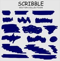 carbón lápiz Rizado líneas y garabatos Escribiendo cepillo golpes vector colocar. mano dibujado marcador garabatos negro lápiz bocetos cepillo carrera líneas, garabatos, embadurnaciones aislado.
